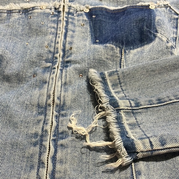 ๐HP๐Express Jeans Denim Raw Edged Jacket - Picture 10 of 10